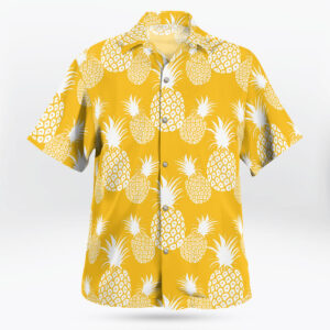 Minimalist Pineapple Hawaiian Shirt – Yellow Aloha Summer Style
