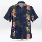 Navy Tropical Night Floral Hawaiian Shirt