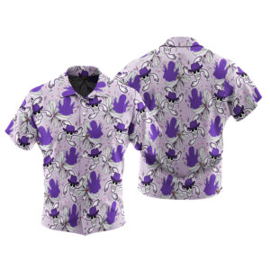 Nico Robin Jolly Roger Pattern Purple Resort Shirt