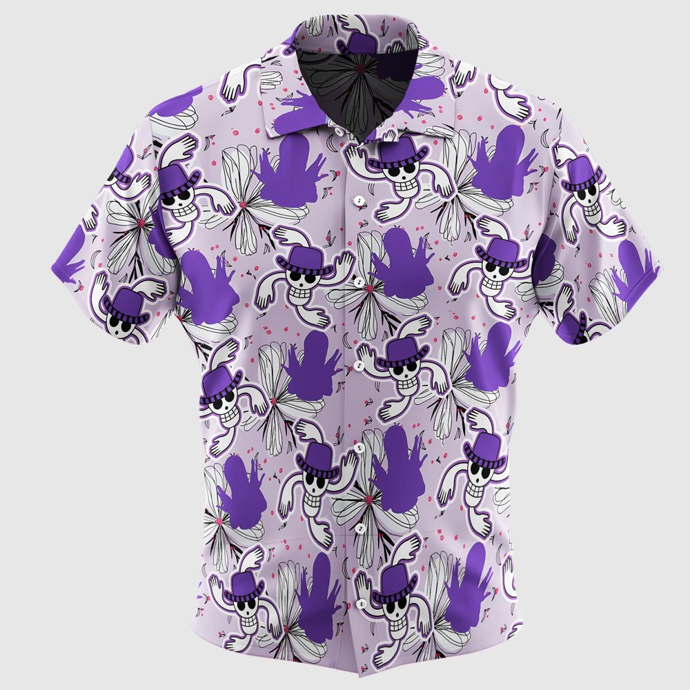 Nico Robin Jolly Roger Pattern Purple Resort Shirt 7 Nico Robin Jolly Roger Pattern Purple Resort Shirt