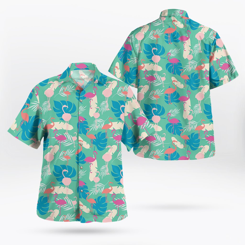 Pastel Flamingo Paradise Hawaiian Shirt Button-Up