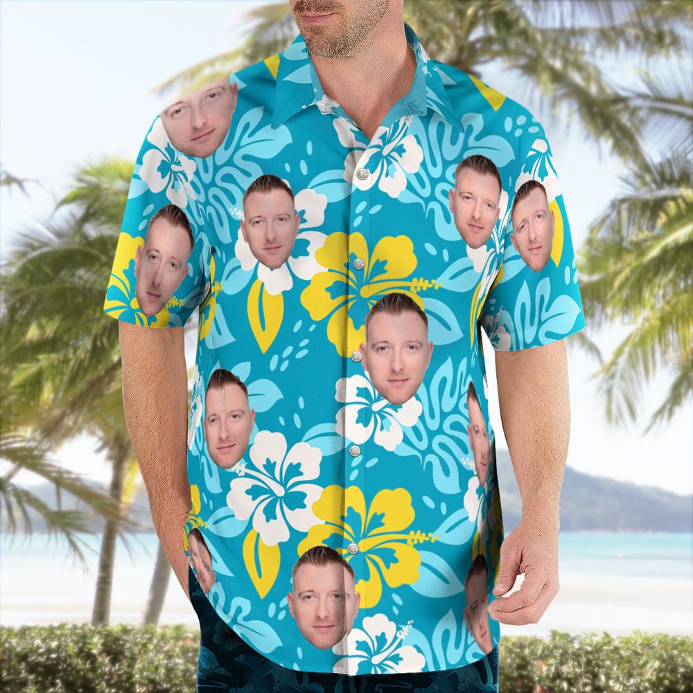 Personalized Hawaiian Shirt – Tropical Floral Aloha Beach Shirt Unisex 4