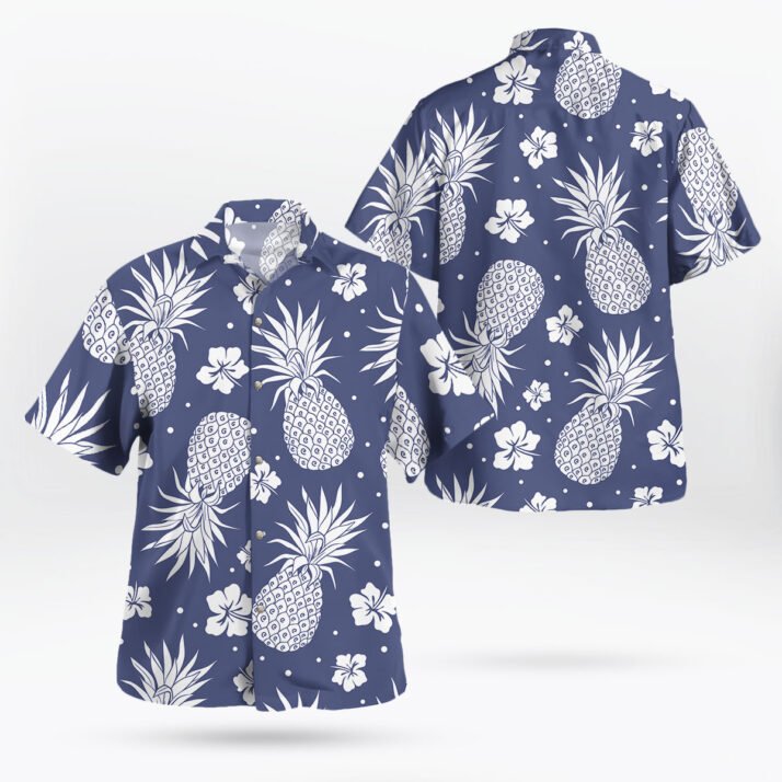 Pineapple Hibiscus Hawaiian Shirt – Classic Tropical Island Vibe - Image 3