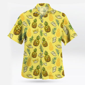 Pineapple Pattern Hawaiian Shirt – Yellow Tropical Vibes