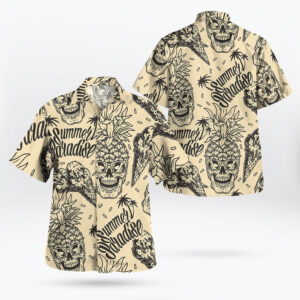 Pineapple Skull Summer Paradise Hawaiian Shirt