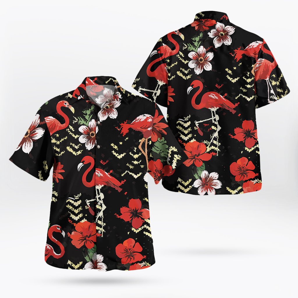 Red Flamingo Hawaiian Shirt