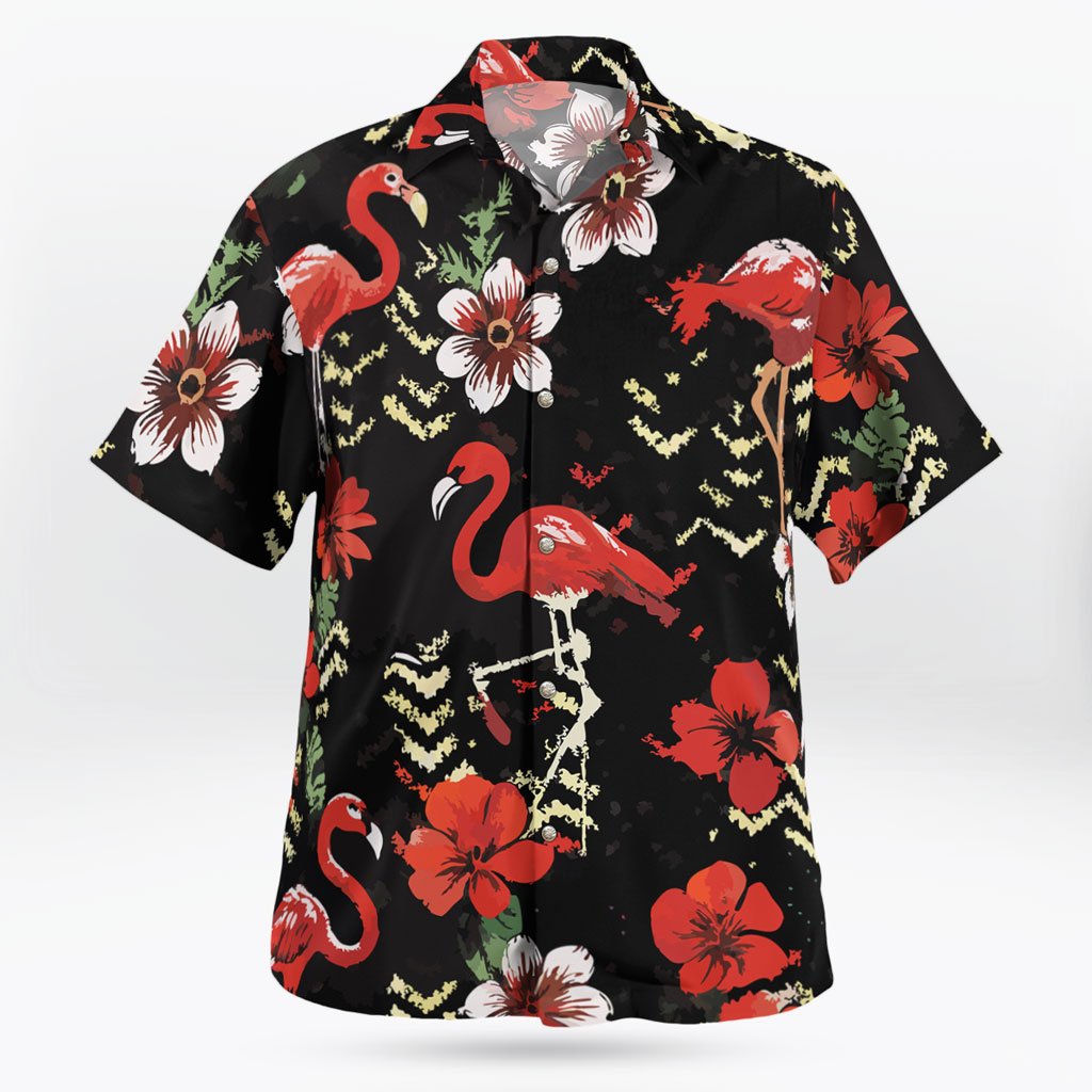 Hibiscus x Red Flamingo Hawaiian Shirt