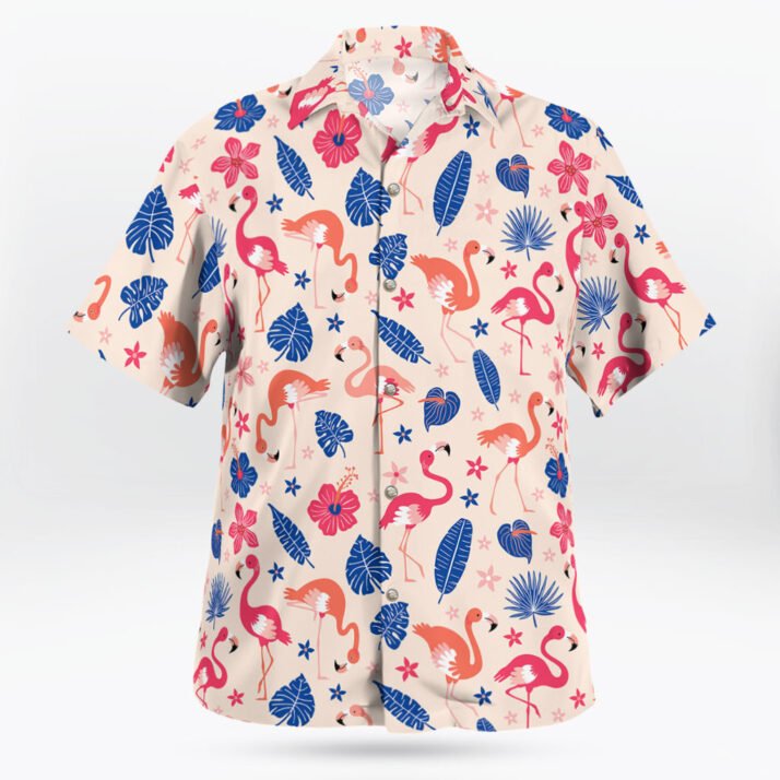 Regular Pink Flamingo Short Sleeve Shirt Vintage
