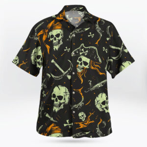 Skull King Pirate Pattern Hawaiian Shirt