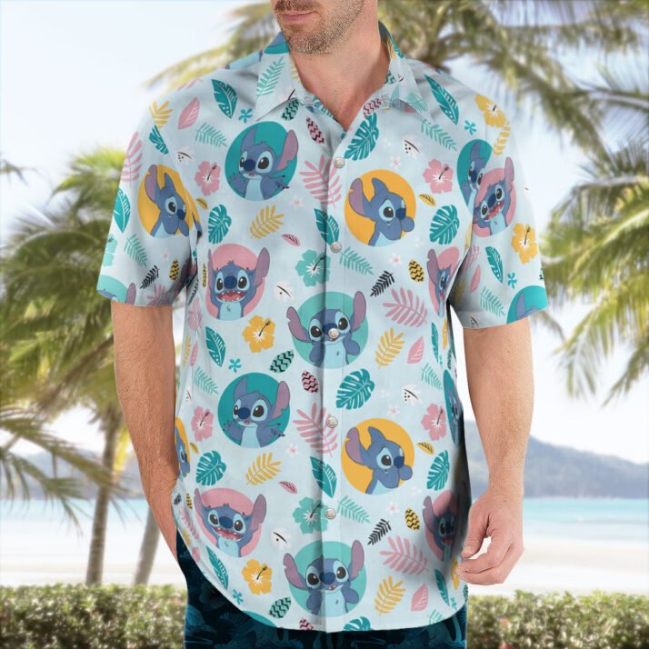 Stitch Hawaiian Shirt – Cute Tropical Aloha Shirt with Stitch Pattern - Image 4