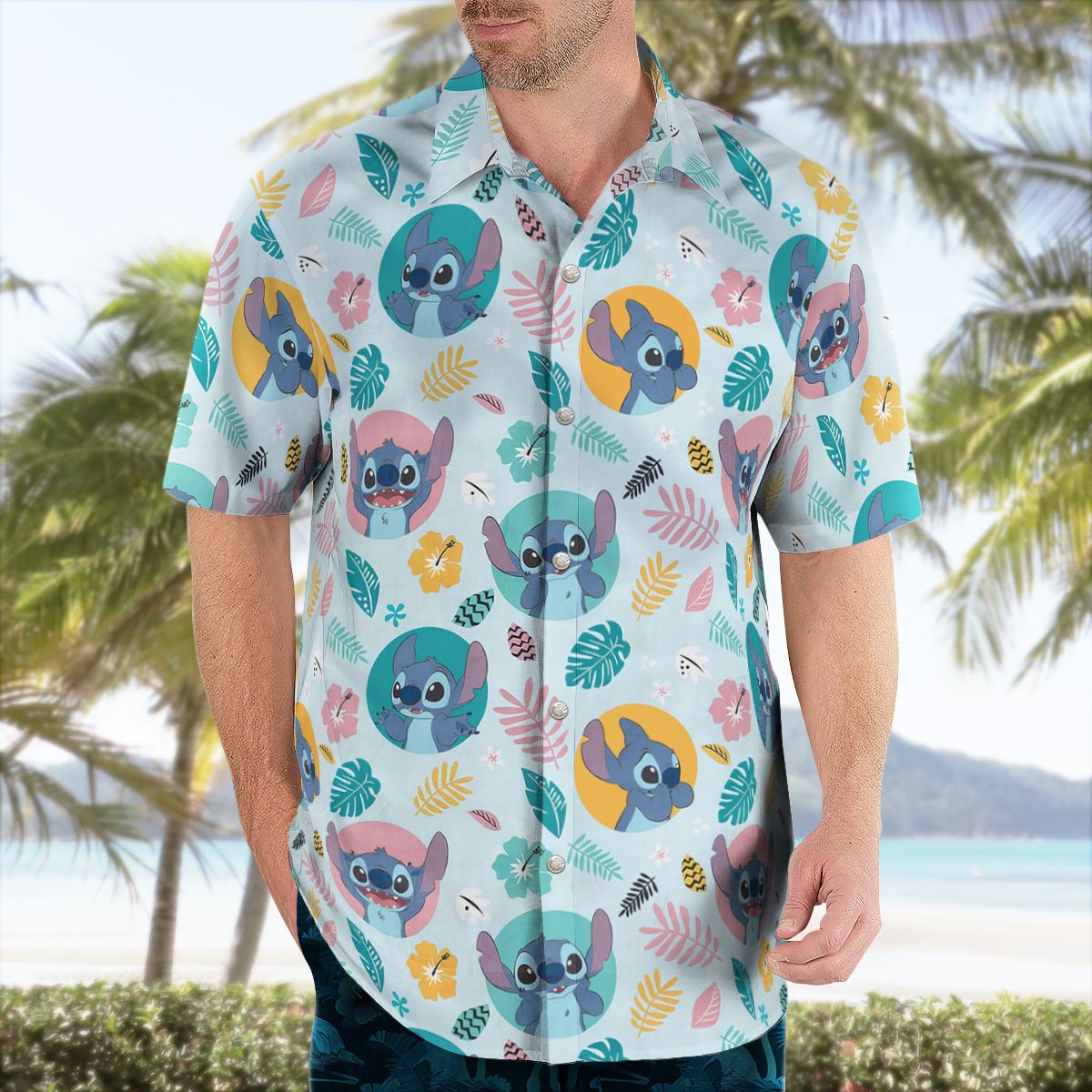 Stitch Hawaiian Shirt – Cute Tropical Aloha Shirt with Stitch Pattern 2