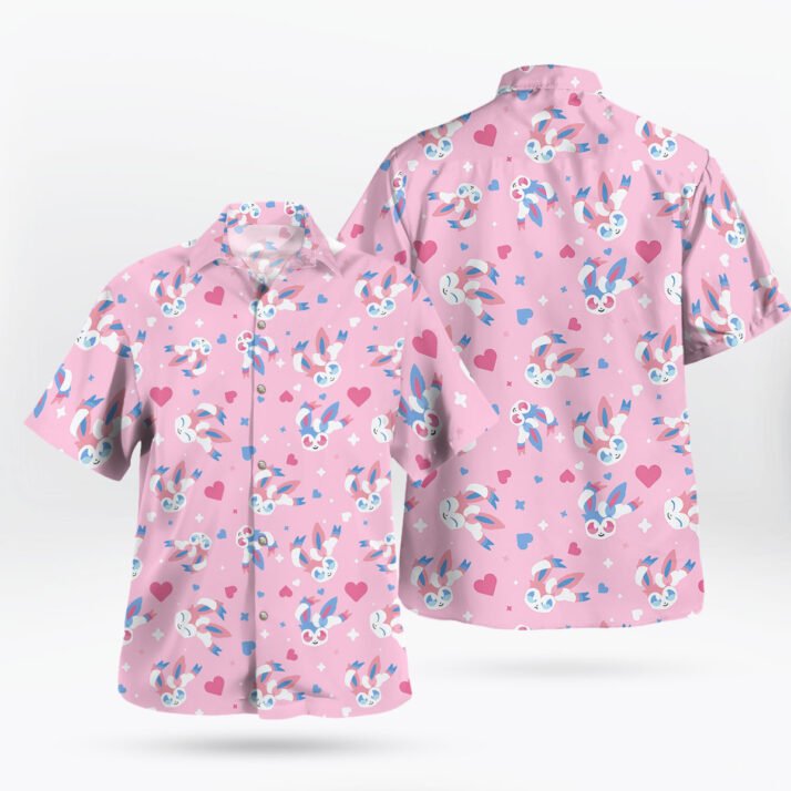 Sylveon Pattern Hawaiian Shirt