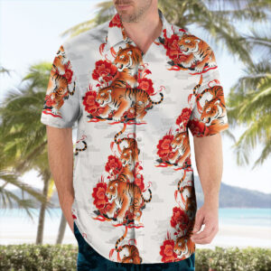 Tiger Pattern Hawaiian Shirt – Bold Jungle Style Aloha Wear