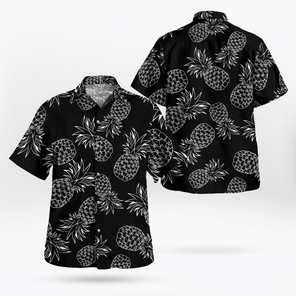 Tropical Black and White Pineapple Shirt 3