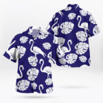 Tropical White Flamingo Hawaiian Shirt