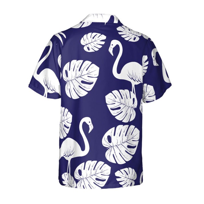 Tropical White Flamingo Hawaiian Shirt