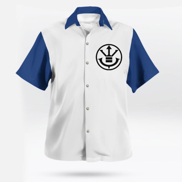 Vegeta Symbol Button-up Hawaiian Shirt