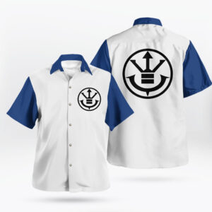 Vegeta Symbol Button-up Hawaiian Shirt