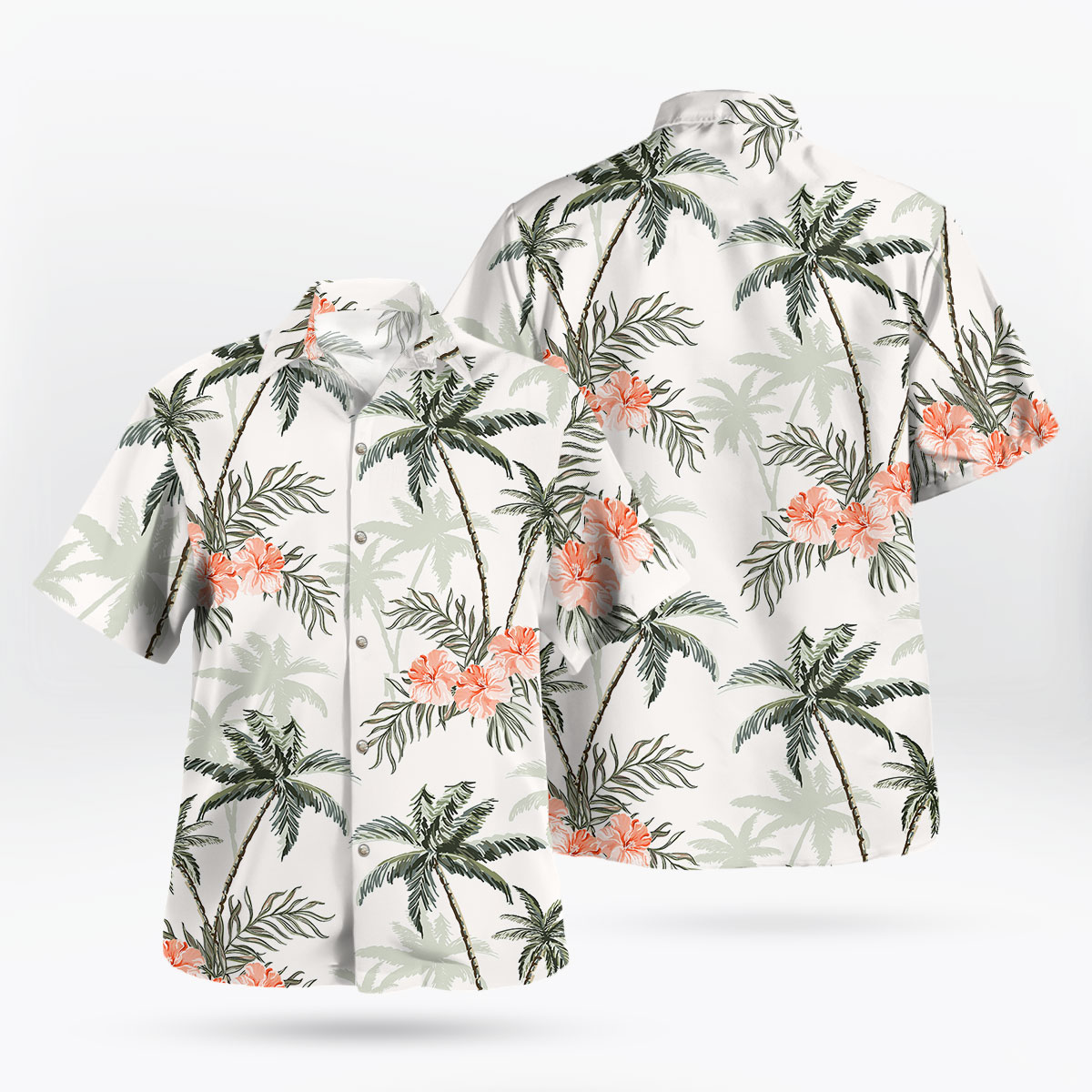 Vintage Palm & Hibiscus Hawaiian Shirt – Classic Island Vibes 7 Vintage Palm Hibiscus Hawaiian Shirt 3