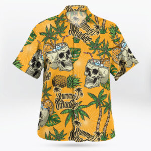 Yellow Pineapple Skull Hawaiian Shirt – Summer Paradise Vibes