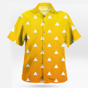 Zenitsu Agatsuma Demon Slayer Hawaiian Shirt – Cloak Pattern Edition