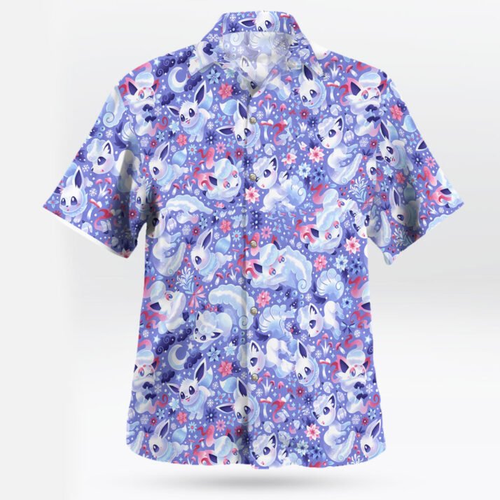 Alolan Vulpix Aloha Anime Hawaiian Shirt