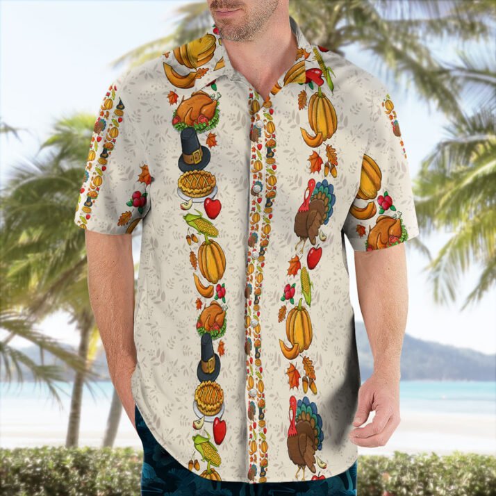 Autumn Feast Hawaiian Shirt – Thanksgiving Turkey & Pumpkin Vibes - Image 2