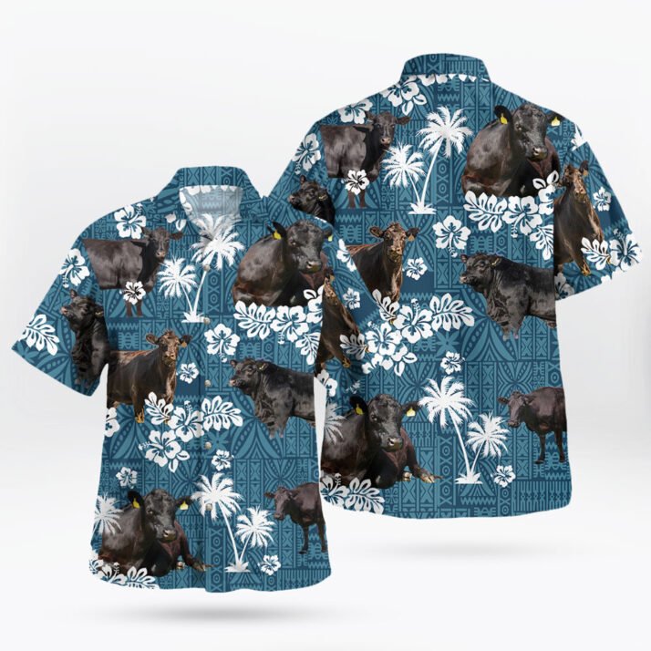 Black Angus Cow Hawaiian Shirt For Cattle Lovers
