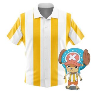 Chopper Cosplay Striped Shirt Anime Button-Up