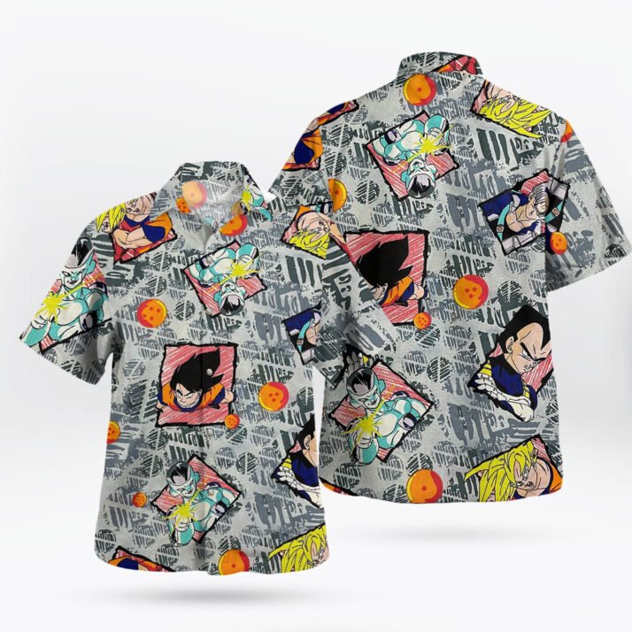 Dragon Ball Z Hawaiian Shirt – Retro Anime Button-Up Summer Shirt