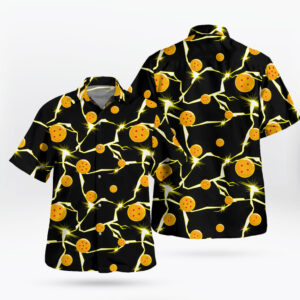 Dragon Balls Hawaiian Men's Shirts Black