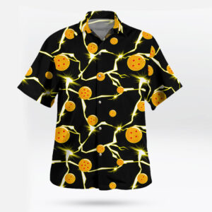 Dragon Balls Hawaiian Men's Shirts Black