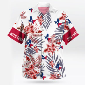 Floral Bluebonnet Don't Mess With Texas Hawaiian Shirt