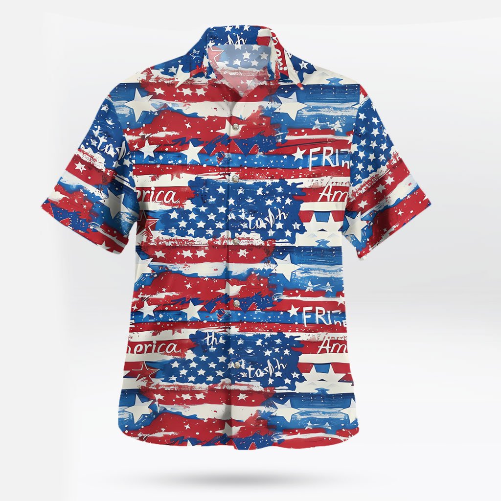 Freedom Splash Americana Hawaiian Shirt