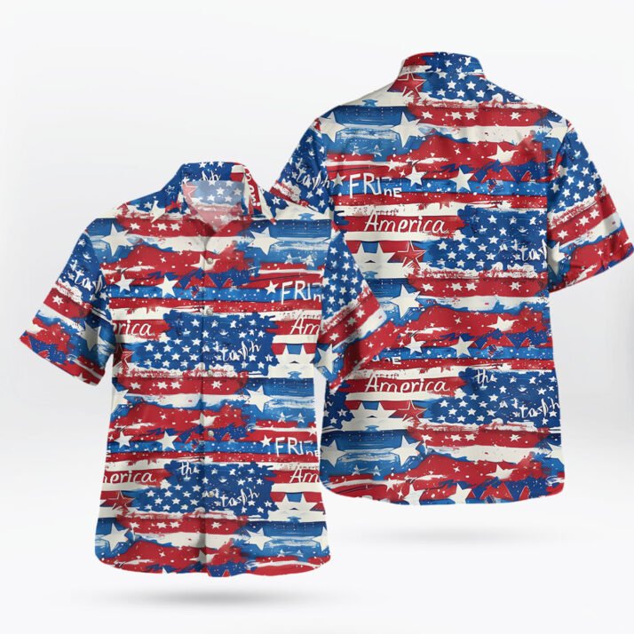 Freedom Splash Americana Hawaiian Shirt