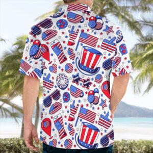 Funny Patriotic Party Casual Button-Up Shirt