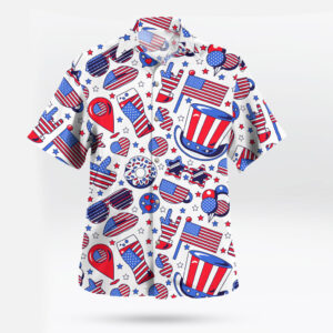 Funny Patriotic Party Casual Button-Up Shirt