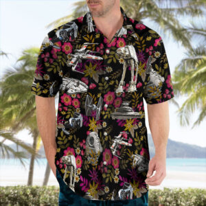 Galactic Battle Floral Hawaiian Shirt – Star Wars Inspired Aloha Style