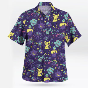 Ghost Pokemon Short Sleeve Hawaiian Shirt