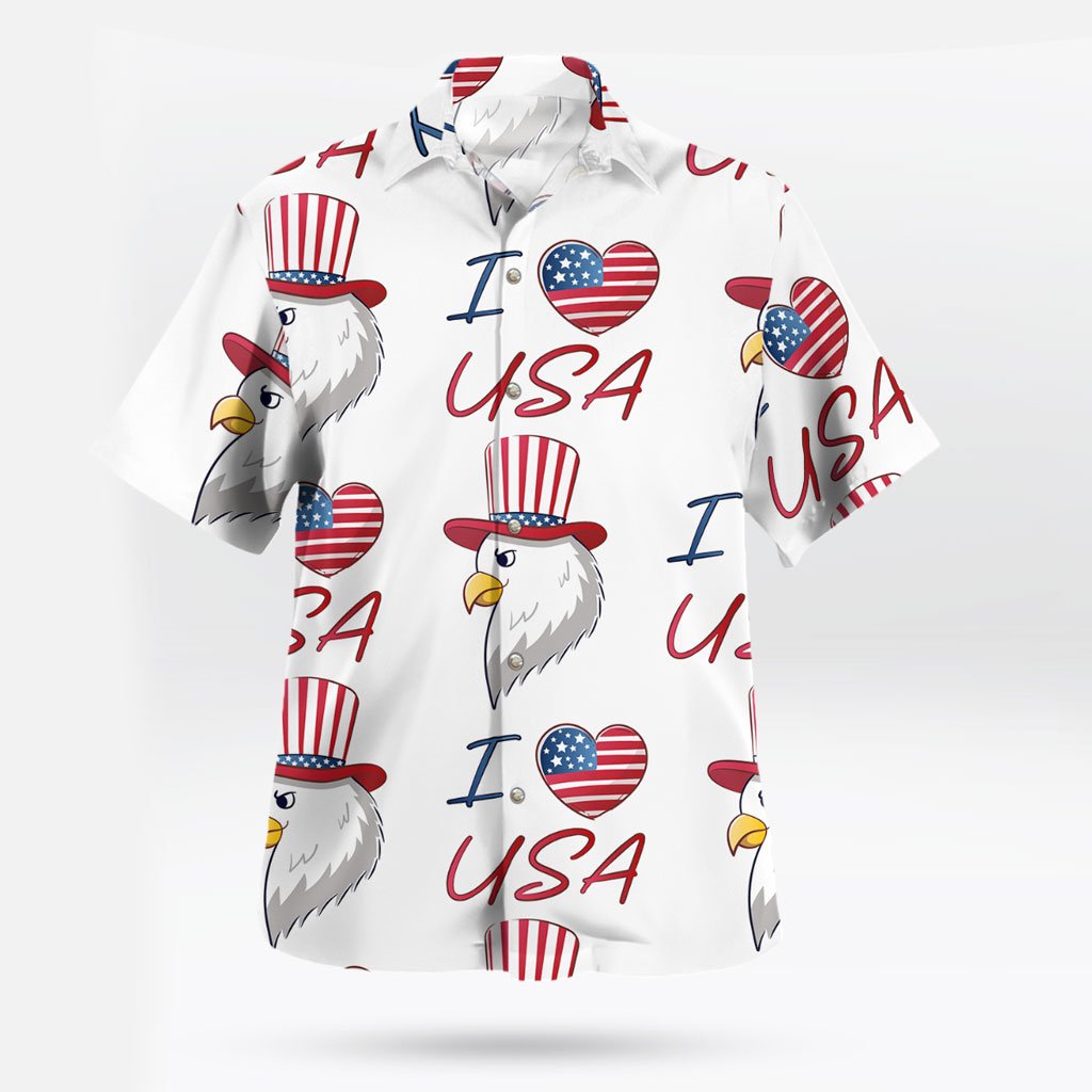 I Love USA Men's Hawaiian Shirt