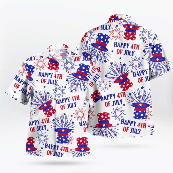 Men's Happy 4th of July Hawaiian Shirt
