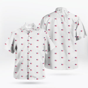 Men's US Flag Hawaiian Shirt Button-up