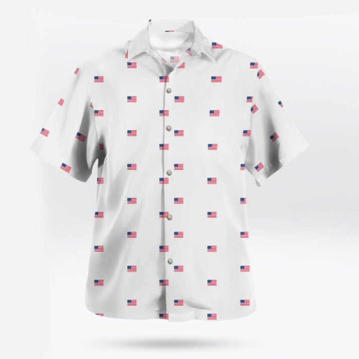 Men's US Flag Hawaiian Shirt Button-up