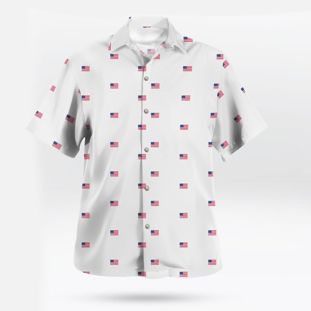 Men's US Flag Hawaiian Shirt Button-up