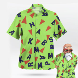 Muten Roshi Cosplay Green Hawaiian Shirt
