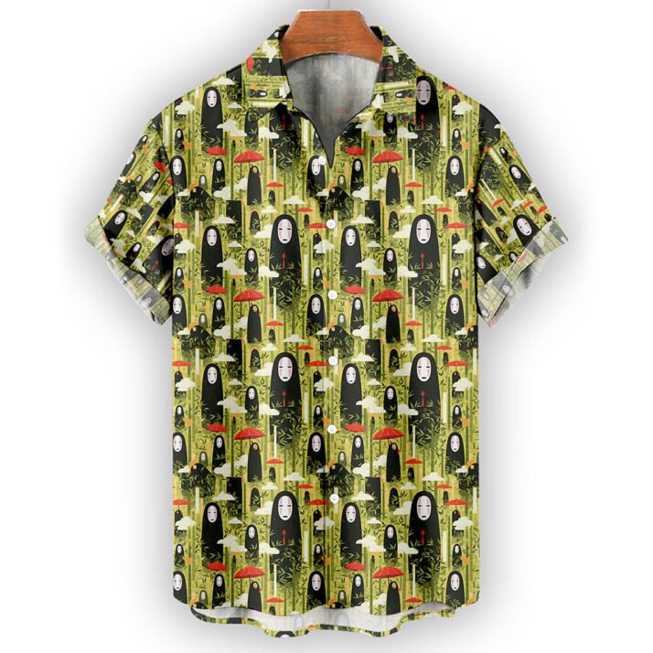 No-Face Bamboo Forest Hawaiian Shirt
