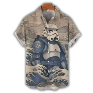 Pop Culture Hawaiian Shirt – Space Samurai Wave Print