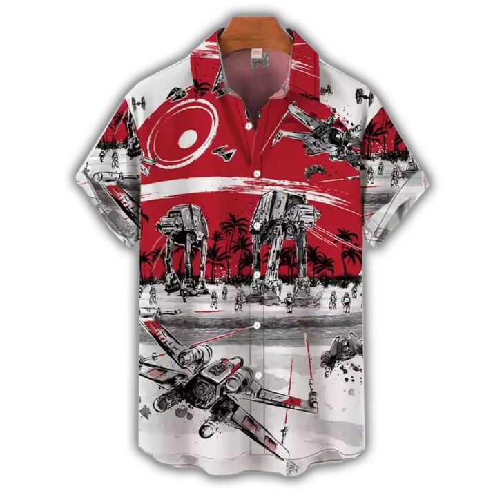 Red Star Wars Battle Hawaiian Shirt - Tropical Force Style