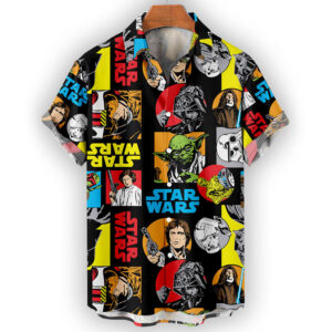 Retro Star Wars Hawaiian Shirt - Color Pop Comic Style