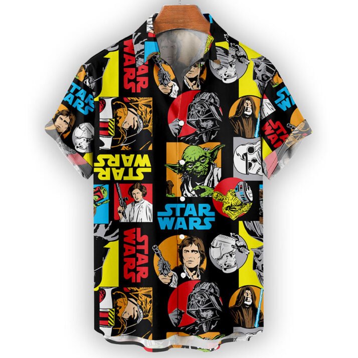 Retro Star Wars Hawaiian Shirt - Color Pop Comic Style